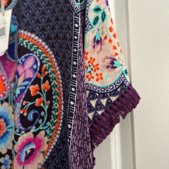 Johnny Was Saba Tunic Swimsuit Cover/Bathing Suit Cover Up Size L - Picture 5 of 11